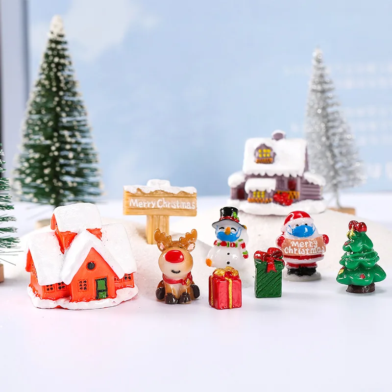 3*4cm Mini Santa Claus Figurines Miniature Christmas Decorations Home  Garden Tabletop Santa Claus Figure