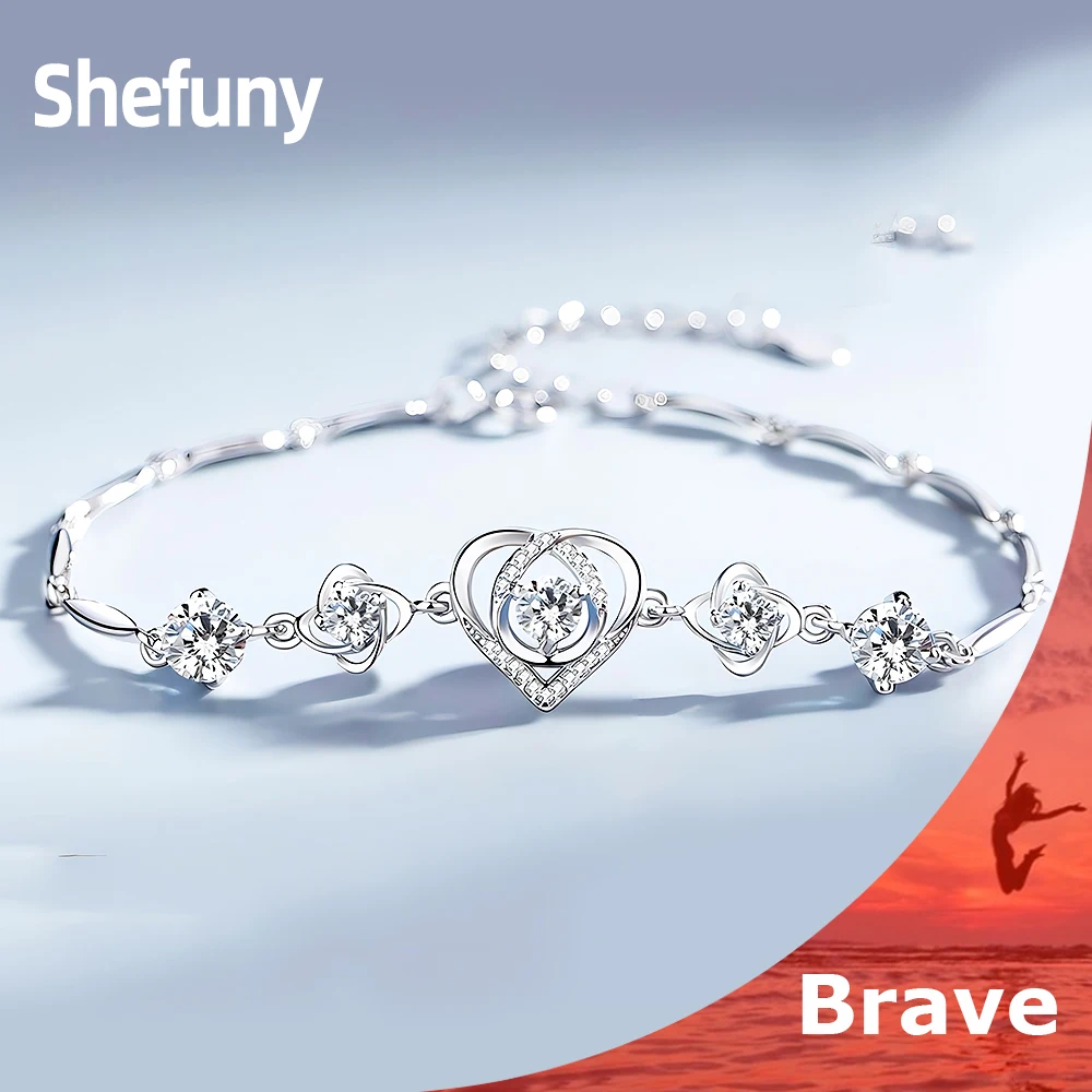 

Женский браслет из серебра 925 пробы с фианитами