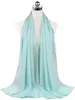 Nouveau foulard en mousseline uni pour femme, prêt-à-porter, hijab instantané, châle musulman, hijabs islamiques, écharpe arabe, foulards pour la tête