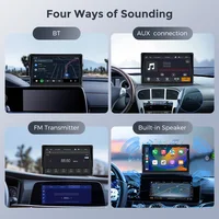 Autoradio portable GEARELEC 7 pouces, CarPlay sans fil, Android Auto, écran tactile universel, lecteur multimédia vidéo avec caméra de recul FM 6