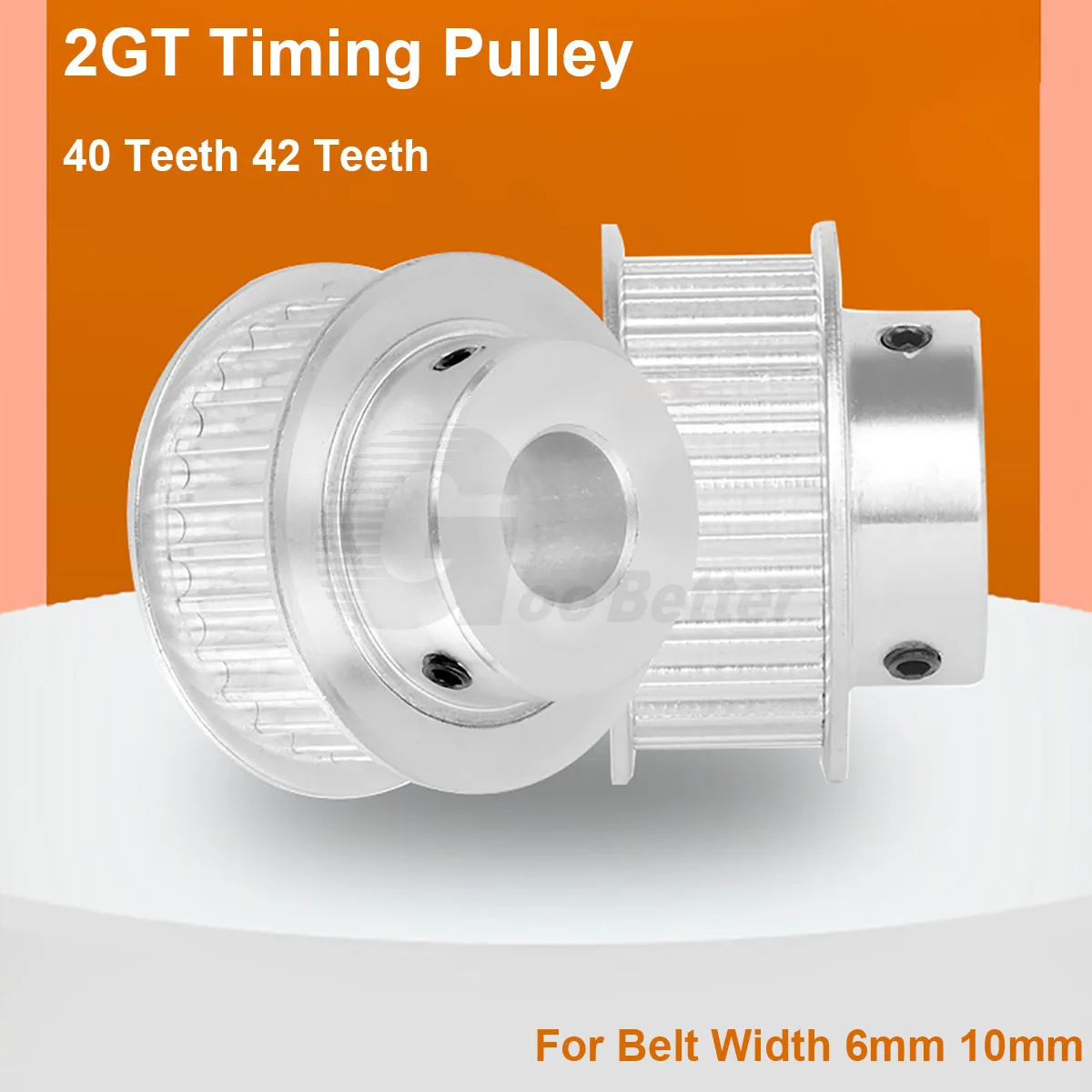 

GT2 2GT Timing Pulley 40 42 Teeth Wheel Bore 5/6/6.35/8/10/12/12.7/14/15mm for Belt Width 6/10mm 3D Printer Parts Accessories