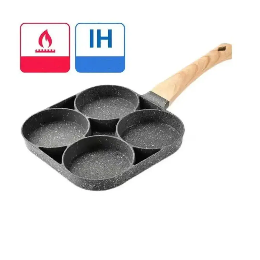 4 חור מעובה nonstick חביתה סטייק סטייק בישול מחבת המבורגר לחם לחם ארוחת בוקר