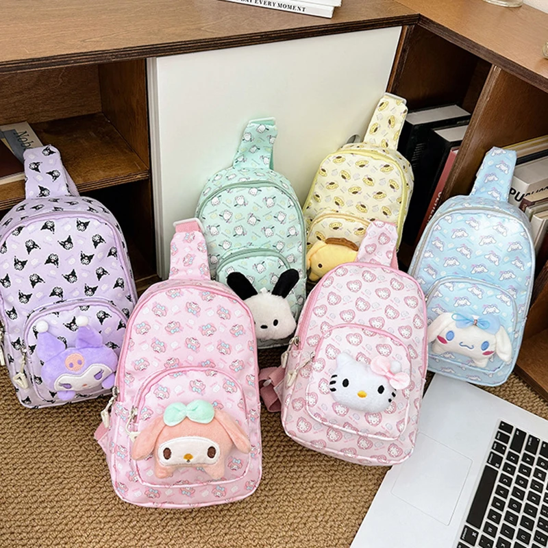 

Детский рюкзак Sanrio Tide, мультяшная милая сумка через плечо для мужчин и девочек, детская нагрудная сумка из Южной Кореи