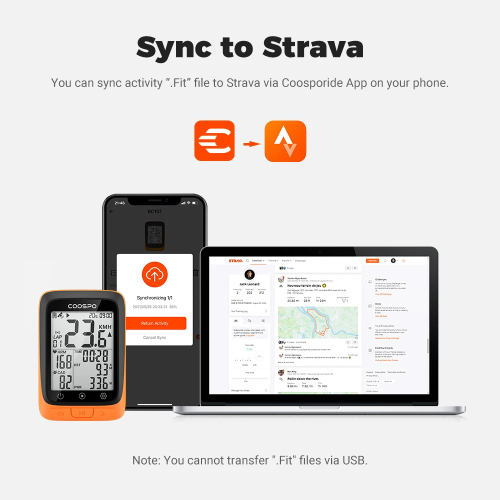 Sincronizar atividade (ficheiro .fit) com Strava