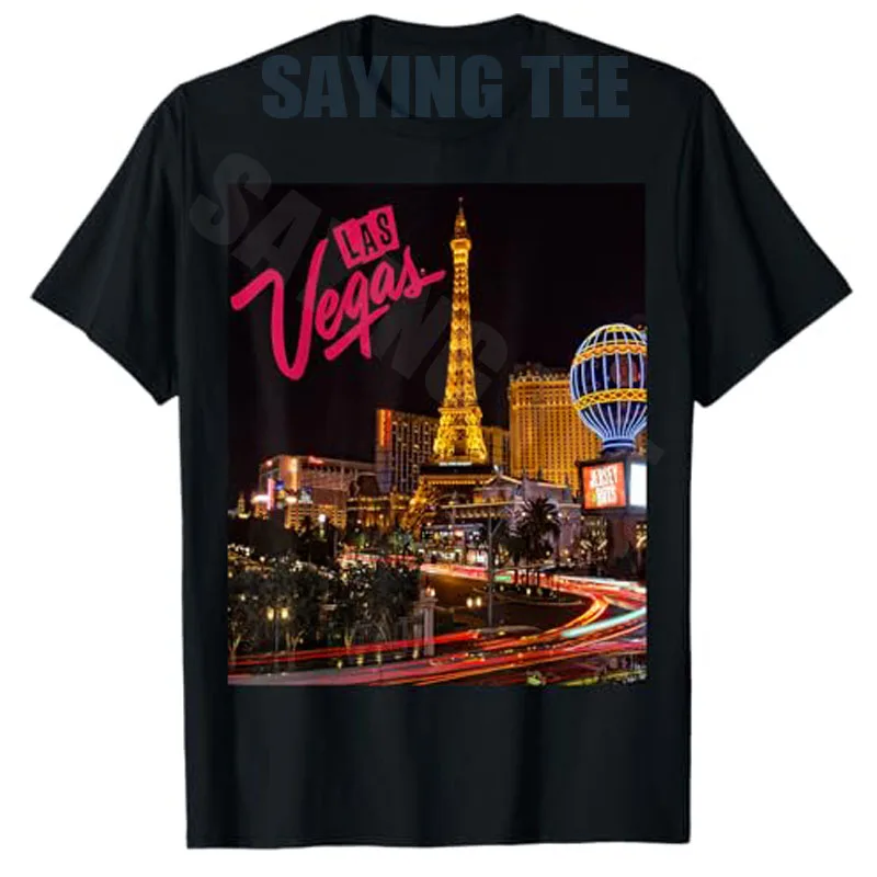 Las Vegas Shirt Vegas Strip Nachtleben Souvenir und Geschenke T-Shirt Y2k Las Vegas Souvenir Neuheit Geschenk Reise Urlaub Familie Kleidung