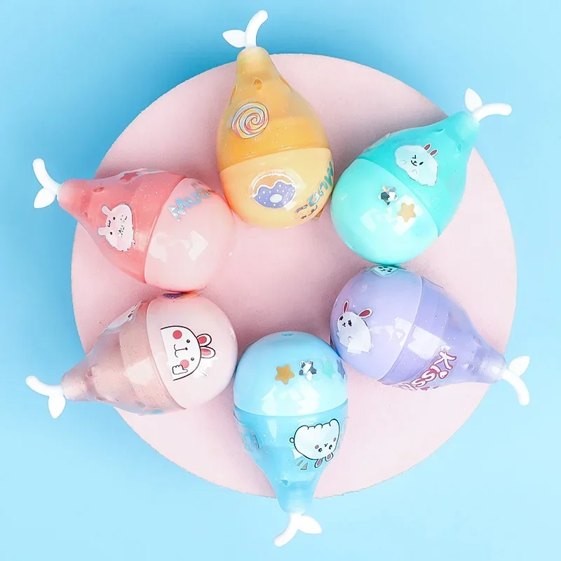 6 개/가방 미니 형광펜 컬러 마커 펜 크리 에이 티브 디자인 그림, 낙서, 학교 문구 용 마커 형광펜