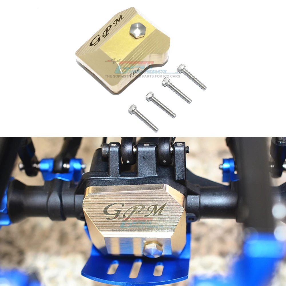 Copertura Dell'Asse Del Ponte Della Copertura Differenziale Anteriore Posteriore In Ottone Metallico 8280 Per Parti Di Aggiornamento Traxxas 1/10 Trx4