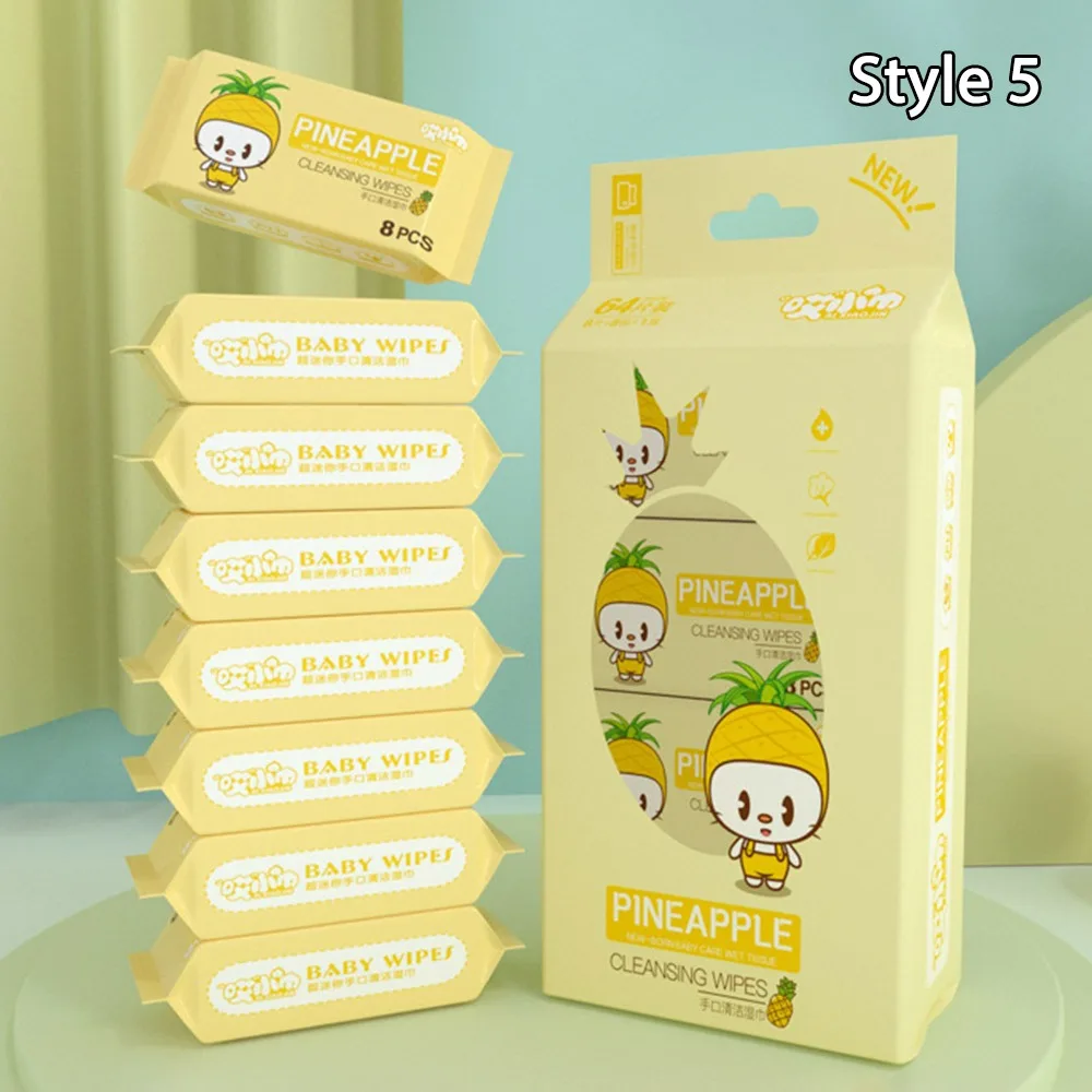 Salviette umidificate morbide per bambini pulizia della bocca delle mani salviette detergenti rinfrescanti usa e getta confezione grande Mini salviette portatili di alta qualità per bambini