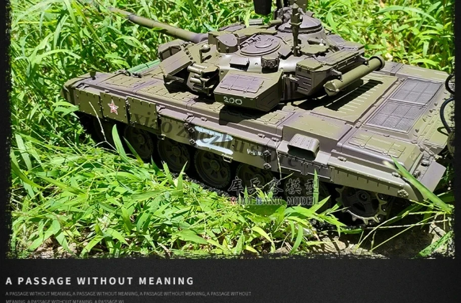 New Rc Tank Henlong Russian T90 Main Battle Tank Track Can Fire Smoke Tank Simulation Tank Model Toy Children'S Birthday Gift 6