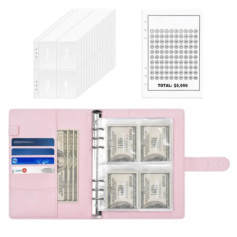 100 Envelopes Money Saving Challenge Money Saving Challenge Book Envelope Binder Savings Challenges Budget Book Binder