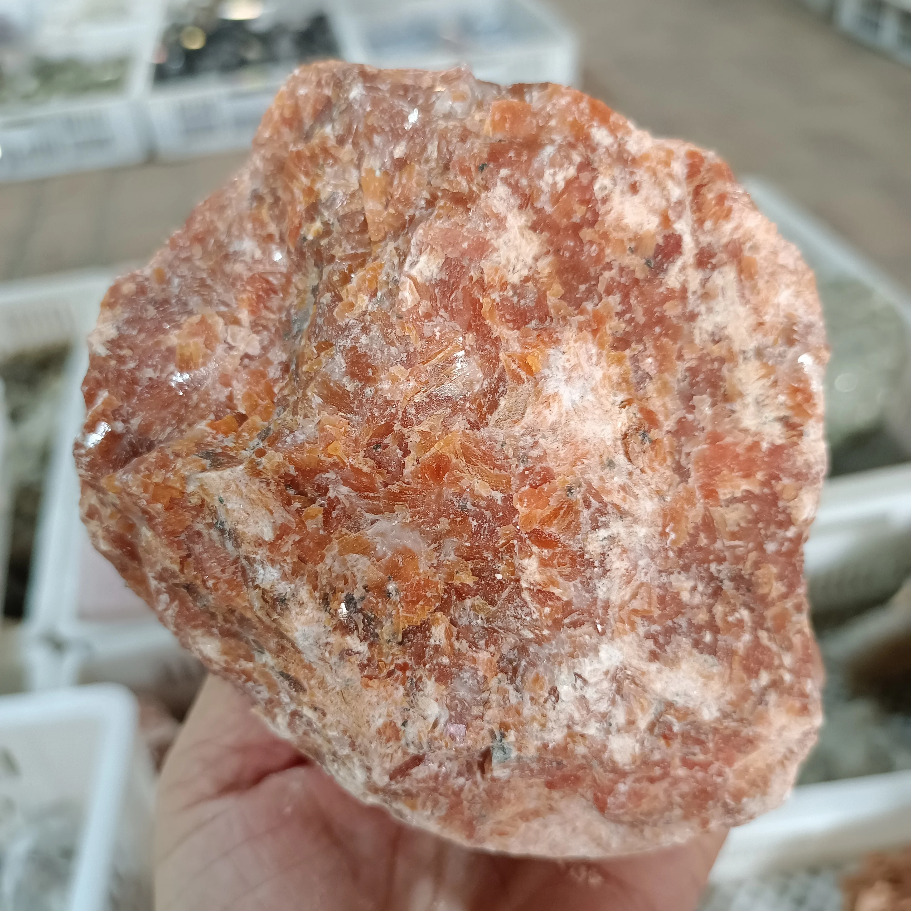 Natural Orange Sunstone, Orange Crystal Ore, Irregular Quartz Rough Rough Stone, Mineral, Reiki, Healer, Degaussing 6