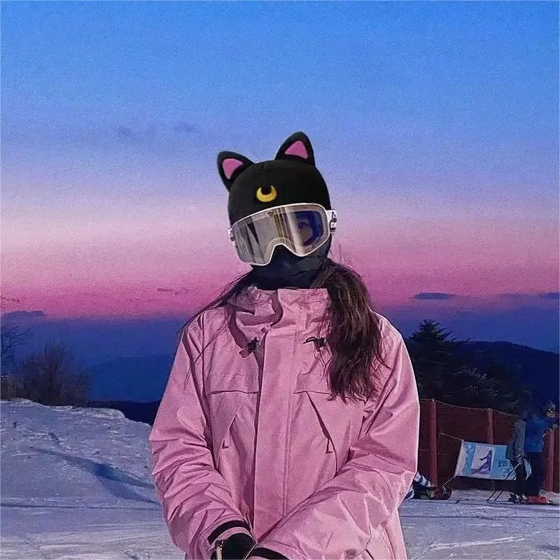 Ski Helmet Cover Decoration Cute Cartoon Plush Electric Bike Motorcycle Helmet Decoration Accessories