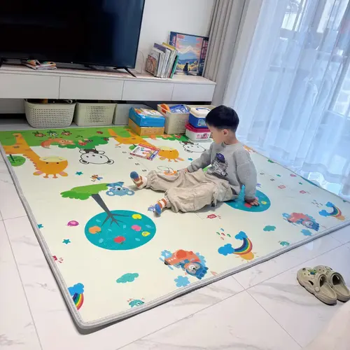 Large Size Non-toxic Play Mat for Children's Safety Mat 1cm EPE Environmentally Thick Baby Crawling Play Mats Folding Mat Carpet - Image 2