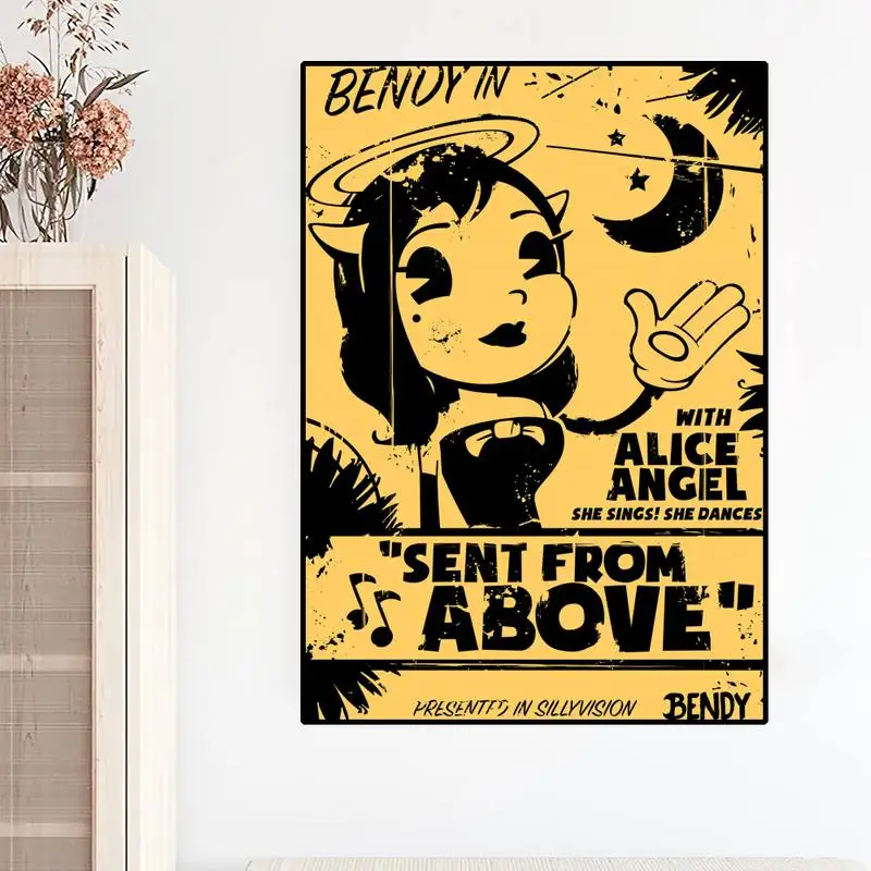 Bendy Ink Machine Themed Birthday Poster 16 X 20 40x50cm 