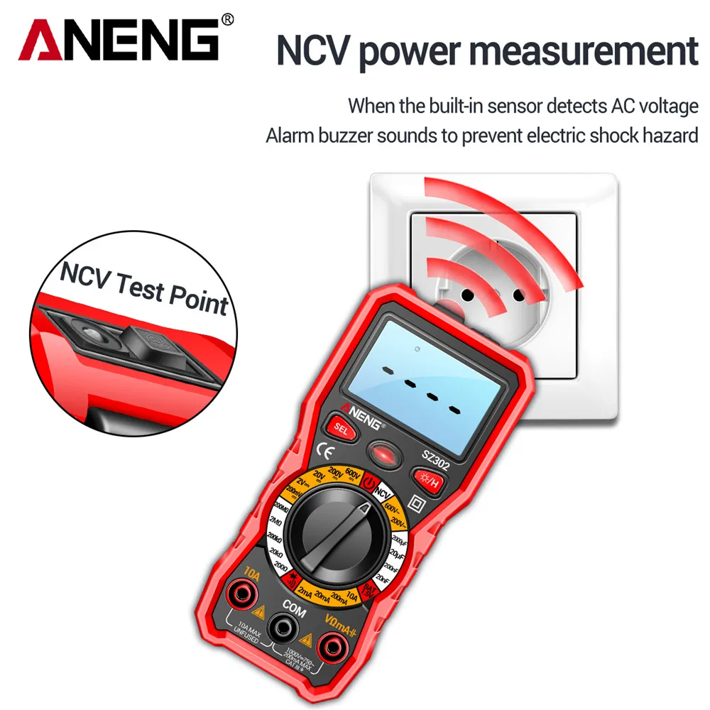 ANENG SZ302 SZ301  Ʈ  Ƽ , LED  AC DC  ׽ 220V NCV   ׽