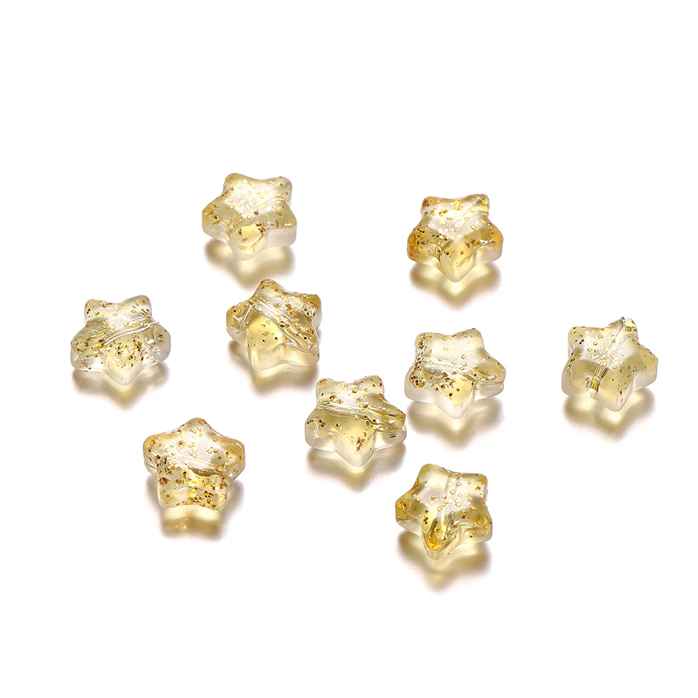 Vibrant Star-Shaped Czech Glass Beads for DIY Jewelry & Accessories (30 Pieces)