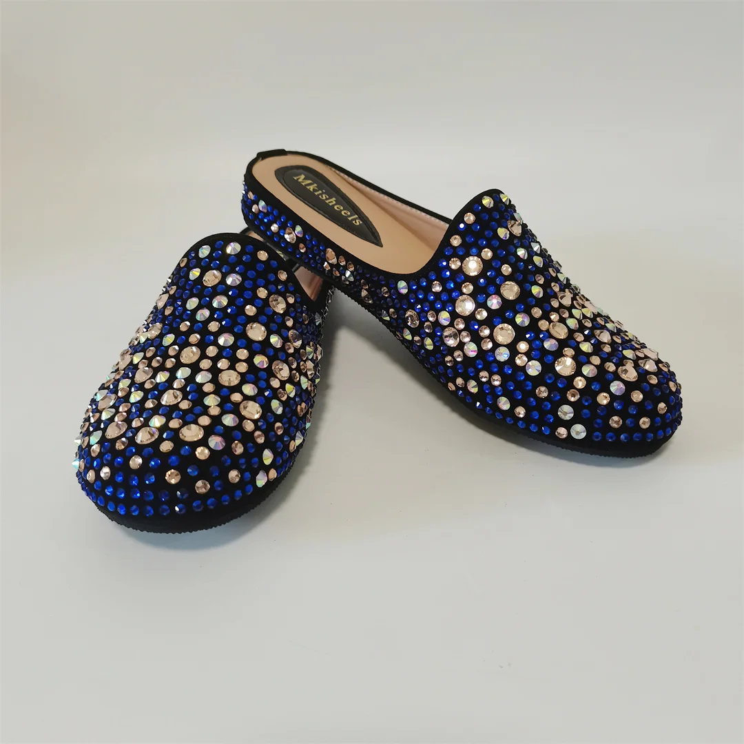 Olivia Mark – Sequined Hollow Out Rivet Slippers | Sparkly sandals, Mid  heel wedges, Cheap womens sandals