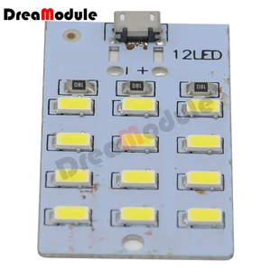 Светодиодная панель 5730 smd 5 В ~ МА Белая USB микро светодиодная световая панель аварийный ночник 8/12/16/20 шт. светодиодная USB Мобильная световая панель