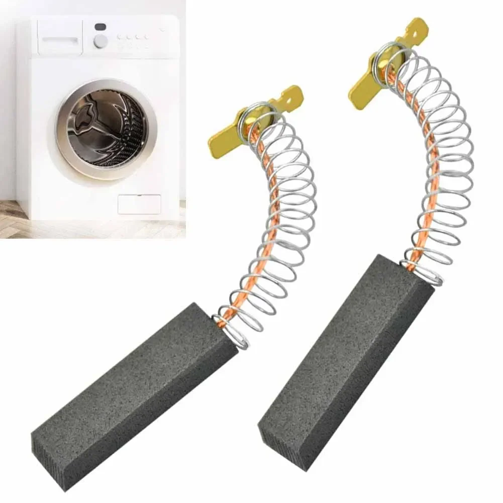Micro Traders 2-Pack Carbon Brushes With Holder (Right Side) - Compatible With Bosch, Siemens, AEG Washing Machines