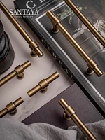 Santya ทองเหลืองโบราณตู้จับตู้ครัวดึง Simple ตู้เสื้อผ้าลิ้นชัก 2