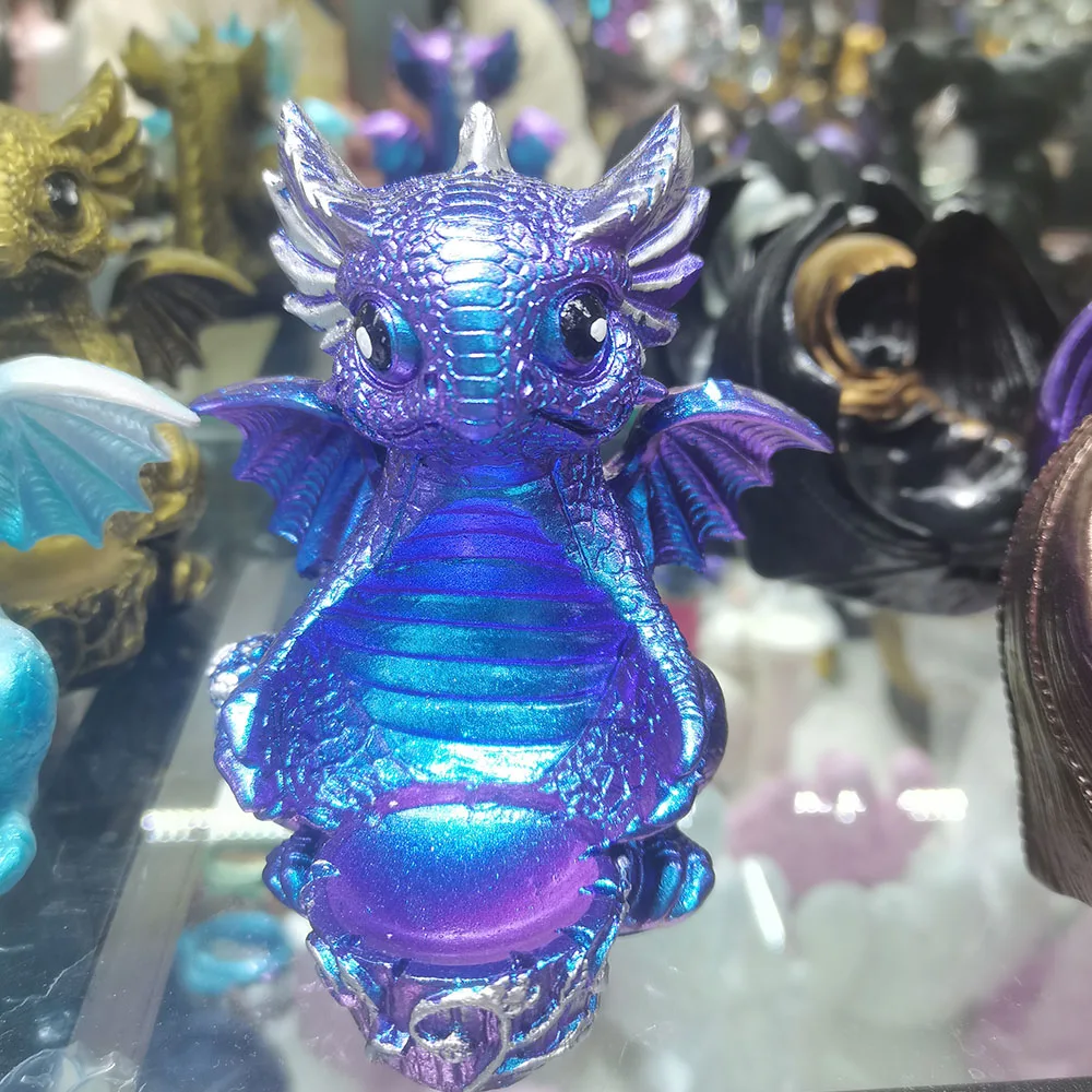 

Modern Colour Dragon Resin Crystal Base Support Display Stand Photography Props Handicraft Decor