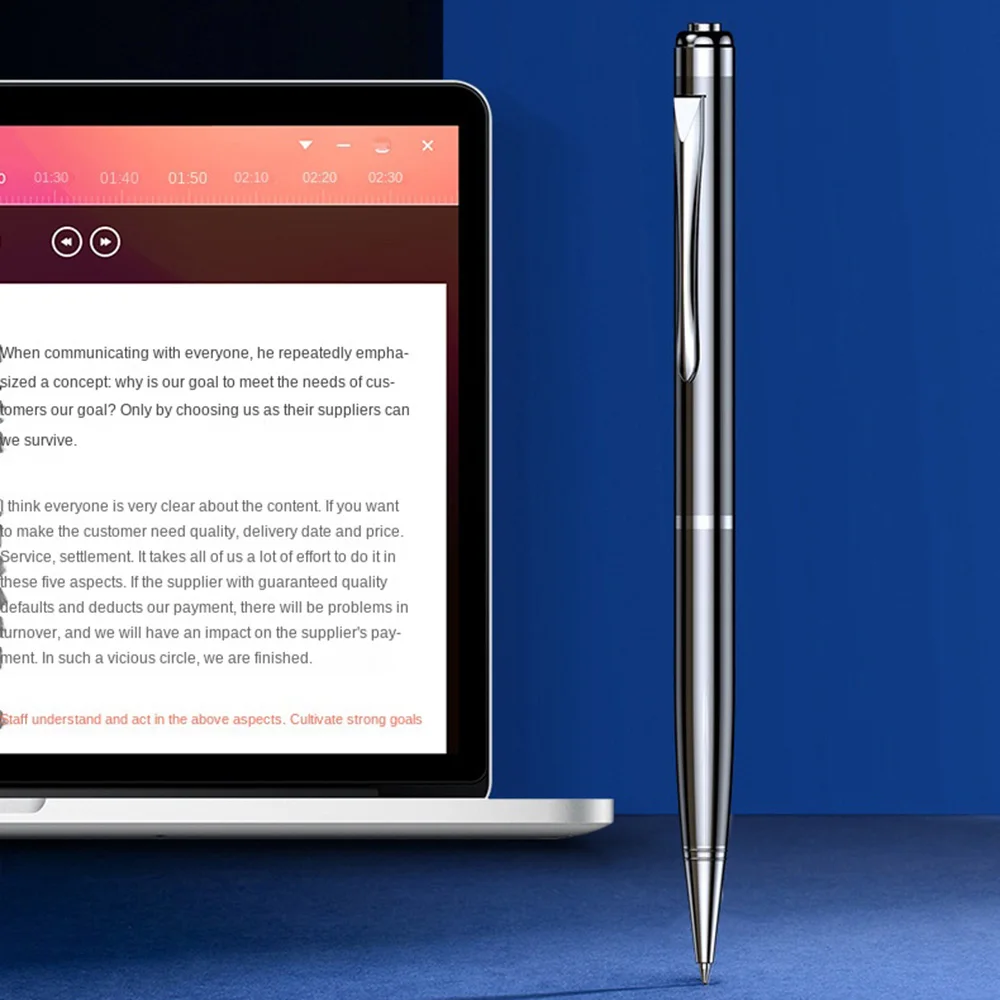Digital recarregável Voice Recorder Pen, gravação de