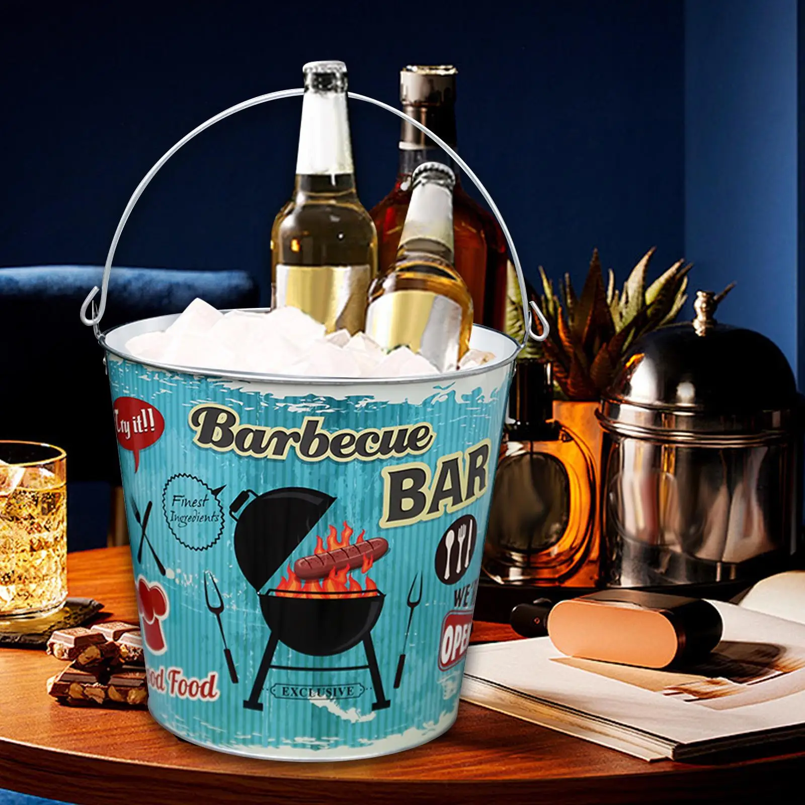 Beverage Chilling Tub Ice Bucket Round Wine Bucket Drinks Chiller Bin for Beer Bottles Champagne Bottles Parties Home Pub Beverage Chilling Tub Ice Bucket Round Wine Bucket Drinks Chiller Bin for Beer Bottles Champagne Bottles Parties Home Pub
