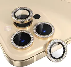 Glitter Diamond Rhinestone Camera Lens Protector - iPhone Air (Diamond Gold)