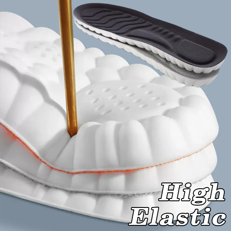 

High Elastic Sports Insoles Latex Memory Foam Insoles Soft Foot Support Shoe Pads Breathable Orthopedic Feet Care Insert Cushion