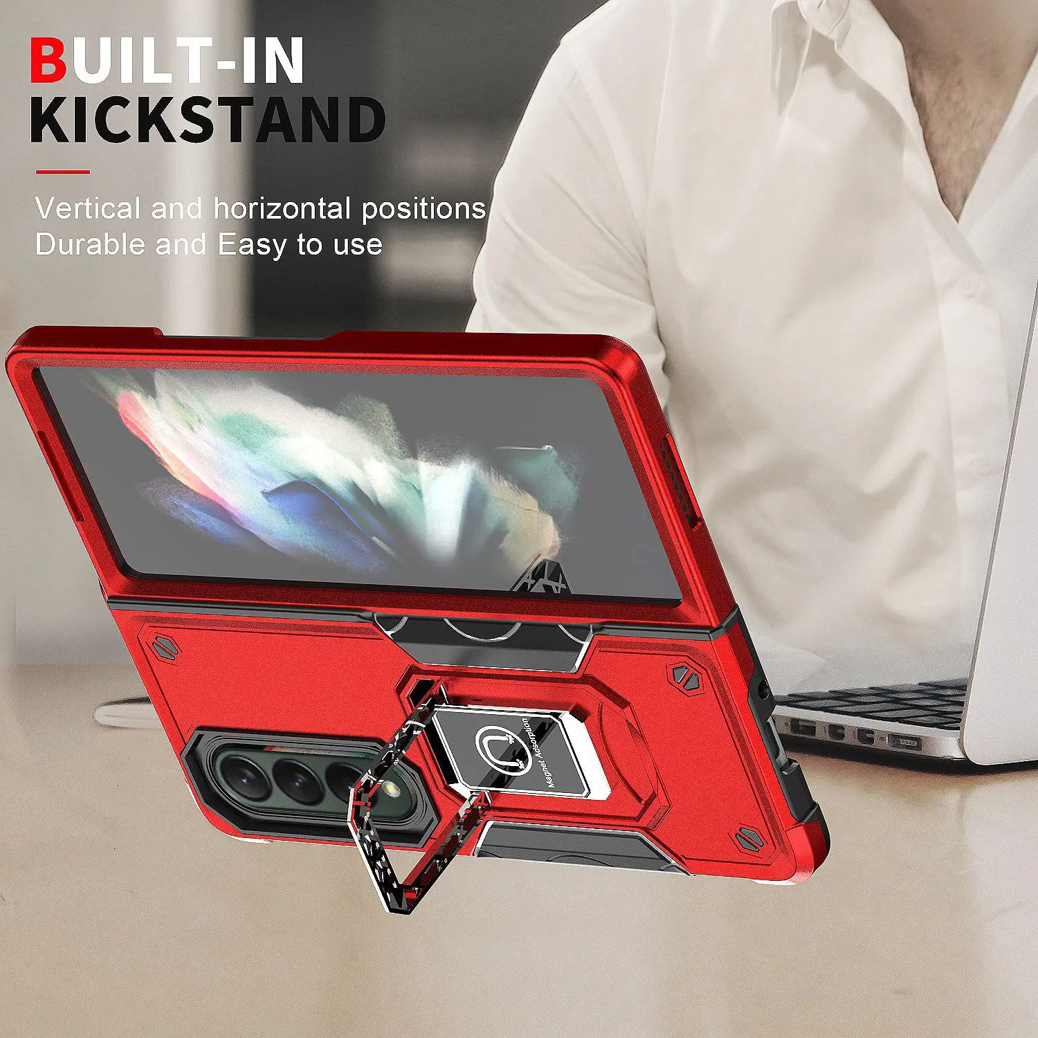 

With Finger Ring Case Magnetic Attraction for Samsung Galaxy Z Fold 4 Case 10 PCS