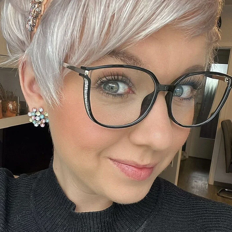 

Luxury Glasses Frame Anti Blue Light Eyewear Vintage Eye Clear Lens Eyepiece Shades Women
