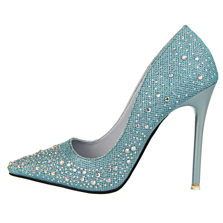 Mode Sexy Pumps met Dunne Hakken voor Dames Platform Lakleer Beknopt Superhoog Bruiloftsfeestschoenen 12CM 10CM Hakhoogte kopen vanaf een prijs van 17