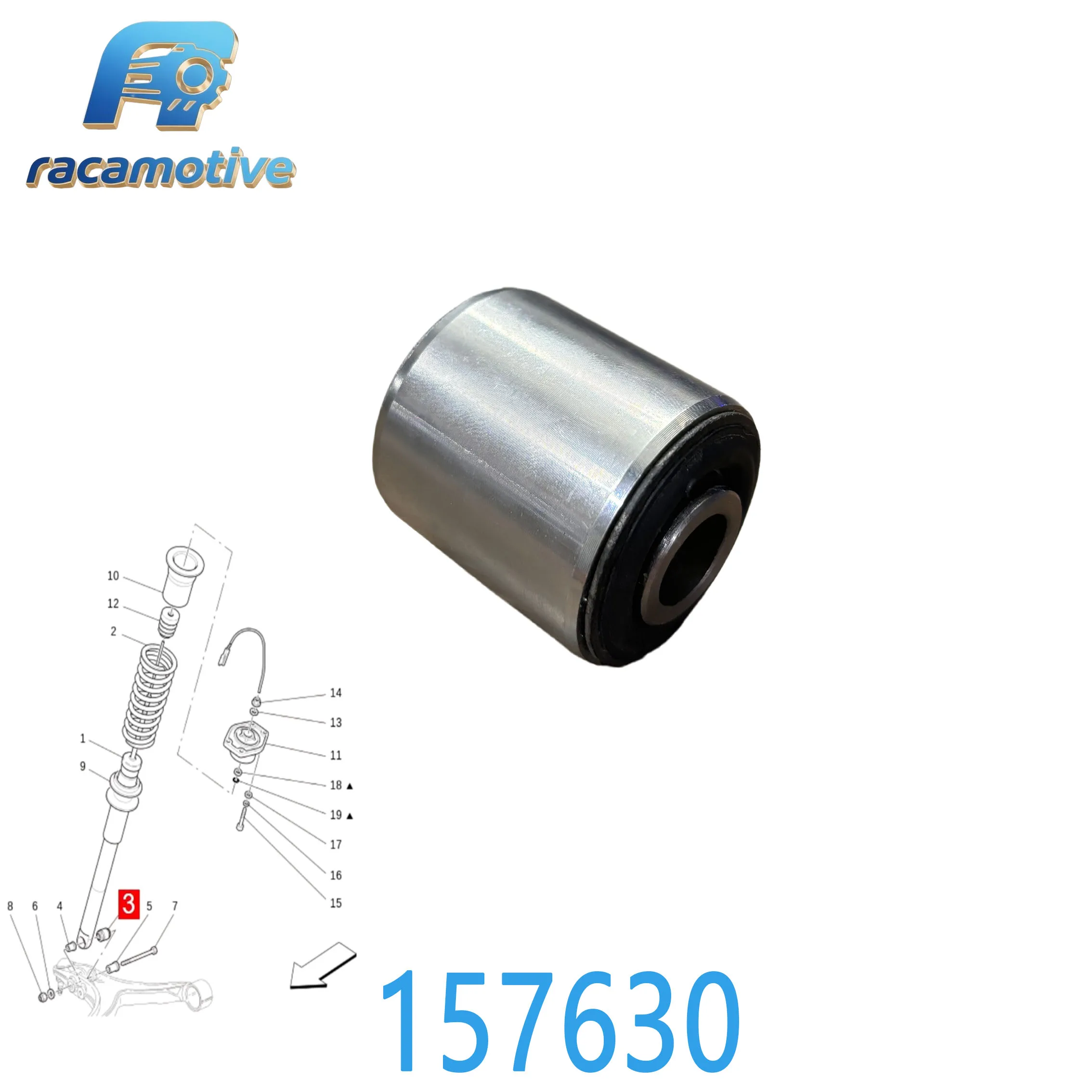 157630 per Ferrari 458/488/599/F430 Maserati GRAN TURISMO M145, GRANCABRIO M145, Quattroporte M139 Giunto Sferico Ammortizzatore - immagine 4