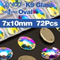 Oval 7x10mm-72Pcs