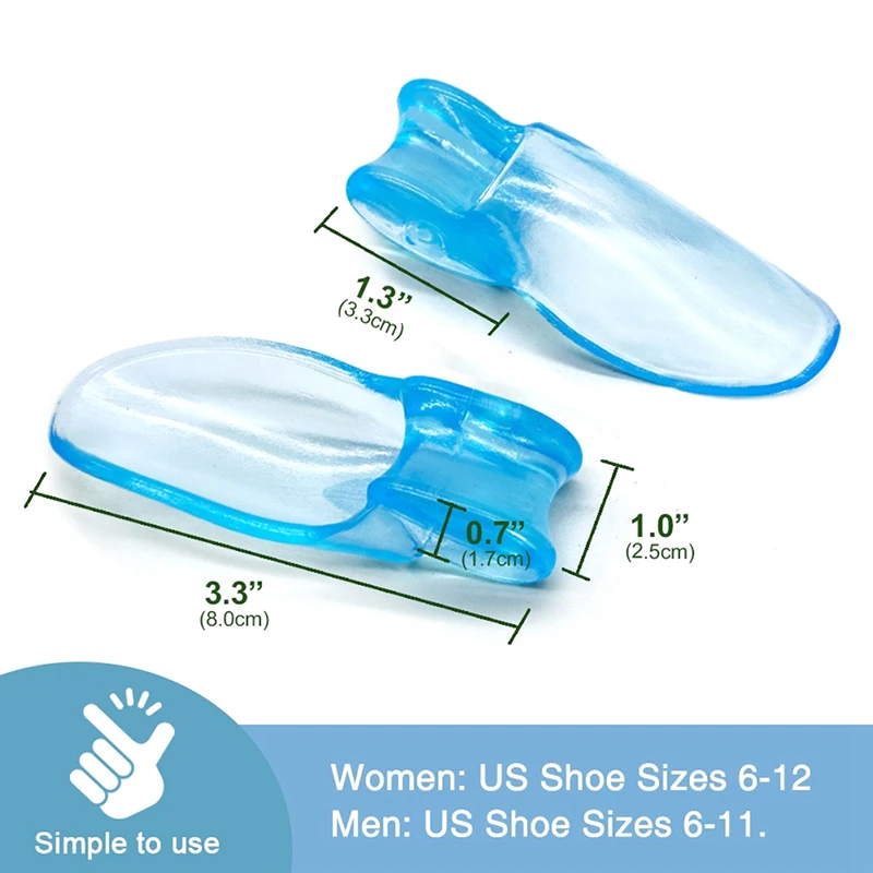 1Pair Silicone Toe Separator Finger Feet Care Protector Gel Toe Orthopedic Bunion Hallux Valgus Corrector Pedicure Spacer