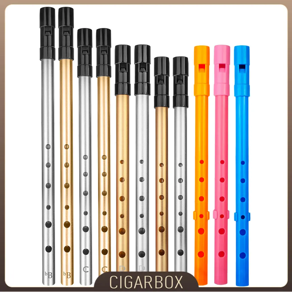 цена C/D Key 6 Holes Flute Irish Whistle Flute Instrument Aluminum Alloy Professional Beginner Christmas Gifts Mini Flute