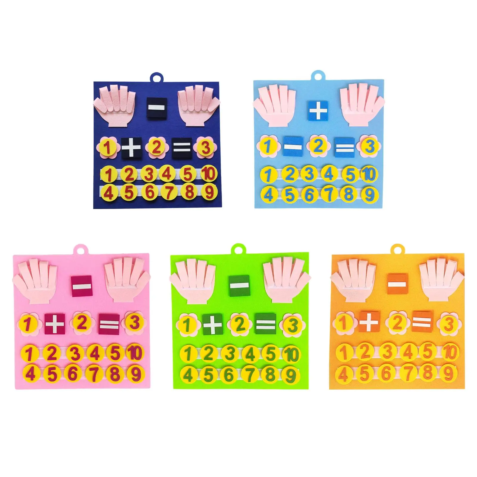 

Войлочная доска с числами для пальцев, Обучающие вспомогательные материалы для раннего развития, игрушки для малышей 3 + лет, подарки для детей на день рождения