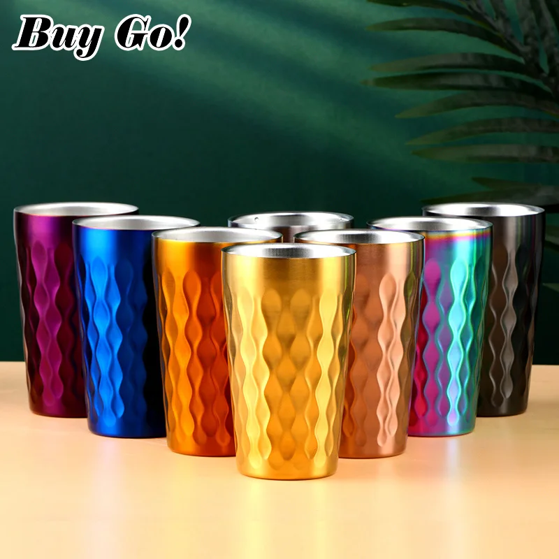Gobelets en acier inoxydable de 350 ml | Gobelets en métal de voyage | Verres à boire en acier durable réutilisables en acier inoxydable résistant à la rouille pour l'extérieur, pour la