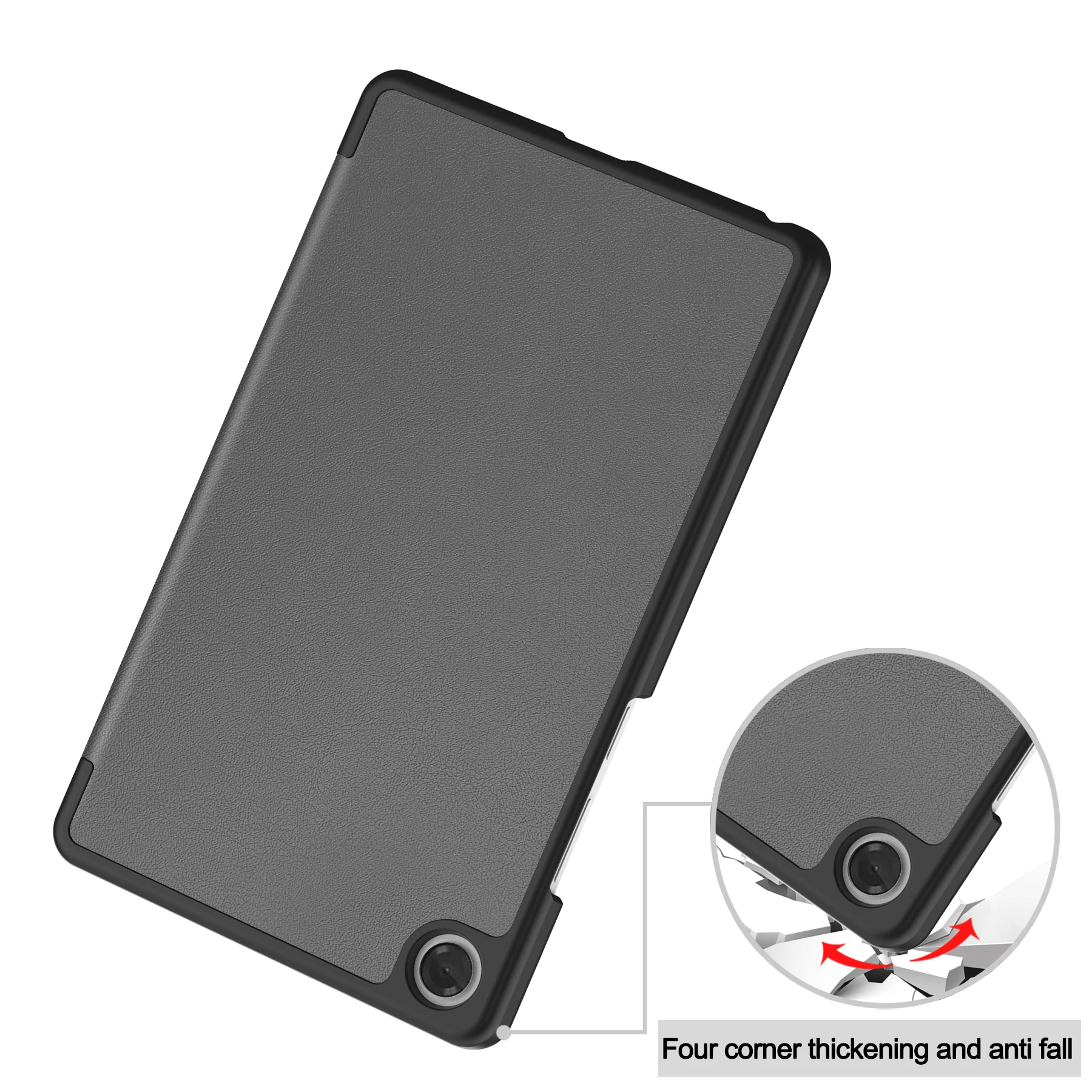Premium PU Leather Triple Fold Magnetic Cover with Auto Wake Function