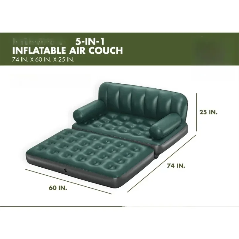 5-in-1 Inflatable Foldable Sofa, Easy to Install, Suitable for Home Dorms or Picnic Camping Use 2