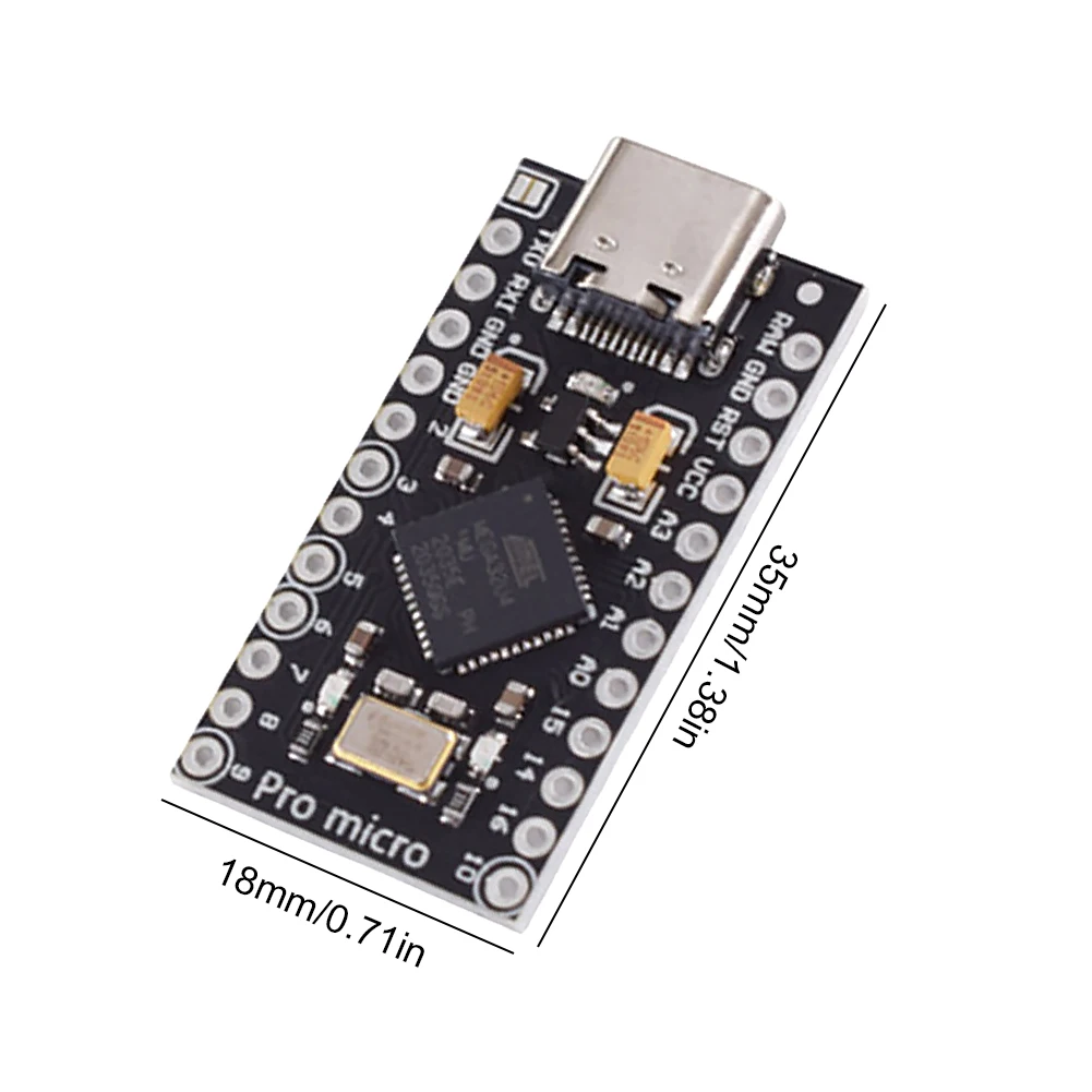 ATmega32U4 마이크로 USB/타입-C 프로 마이크로 보드(2열 핀 헤더 포함) 프로 마이크로 모듈 TYPE-C USB 보드 5V 레오나르도 USB 보드용