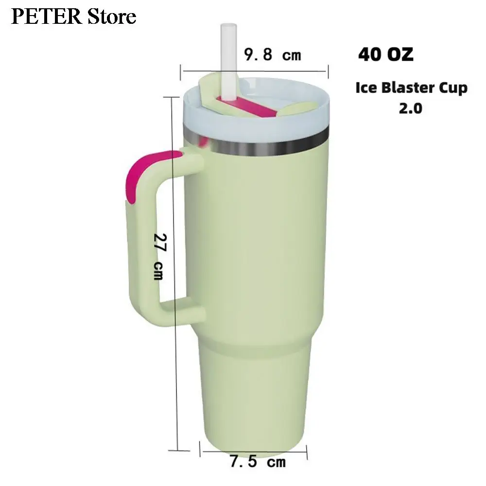 Sublimation Blank Stanley Dupe 40oz Tumbler with Handle Stainless Steel Car  Cup Version 2.0