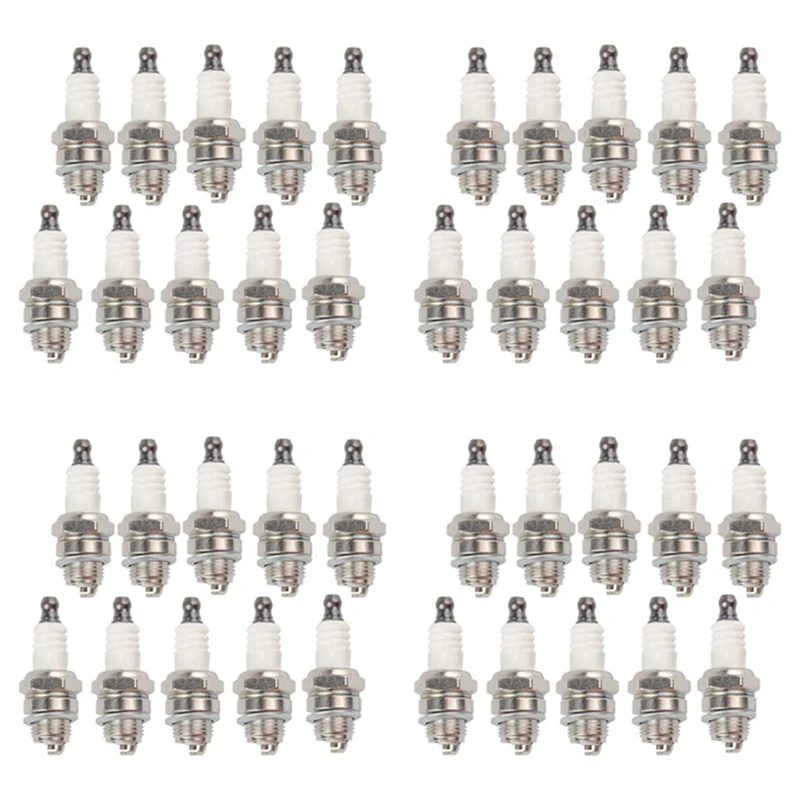 

40Pcs L7T Spark Plug For Trimmer Blower Chainsaw Brushcutter Strimmer Lawn Mower