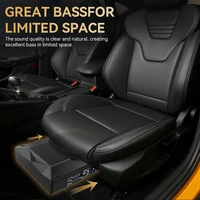 Hikity 800W 10" Ultra-Thin Subwoofer 12V Under-Seat Car Audio Active Subwoofer With Audio Cable Audio Processor Music Player 2