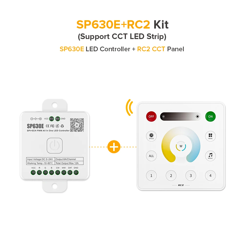 5V-24V SP630E BT LEDコントローラ 5CH SMD5050 SP630E All In One LED Controller 5CH PWM SPI Pixels WS2812B