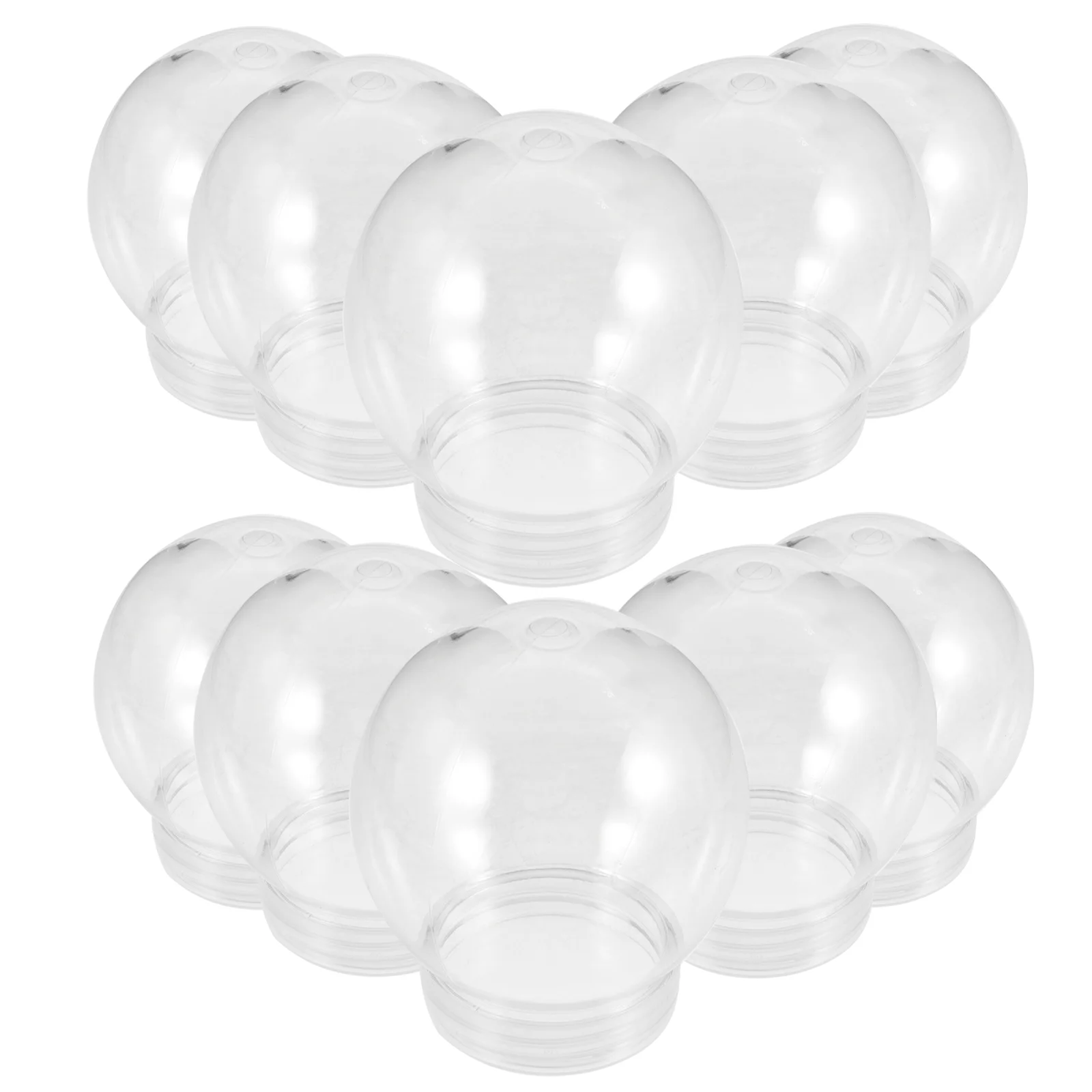 

10 Pcs Christmas DIY Transparent Plastic Water Ball Snowball with Screw Cap 10pcs (300ml Cap) Child
