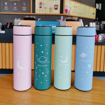 Smart Thermal Bottle Display Temperature Thermal Mug Stainless Steel Food Thermos For Tea Water Bottle With Heating Cup 1