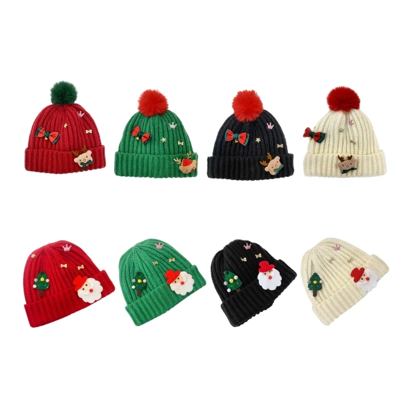 

Unisex Beanie Hat Santa Christmas Tree Baggy Hat Skull Hat Turbans for Christmas
