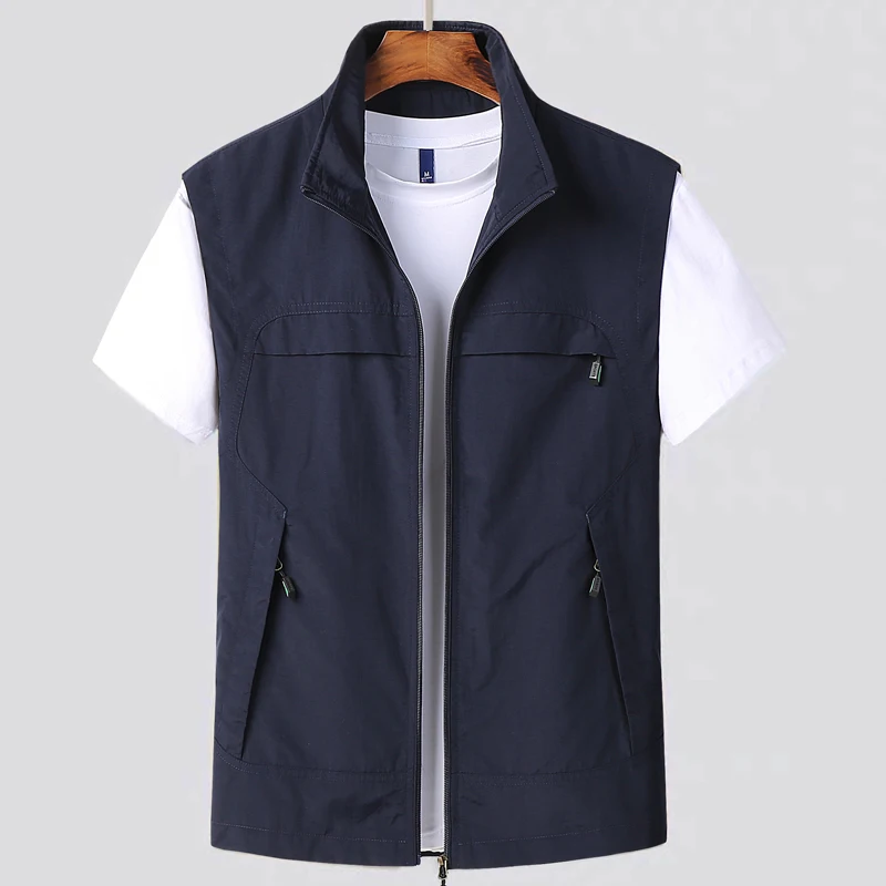 Men Casual Summer Sleeveless Vest Sportswear Multi Pocket Photograph fishing Tourist climbing Waistcoat fashionable vests sleeveless vests sleeveless vest