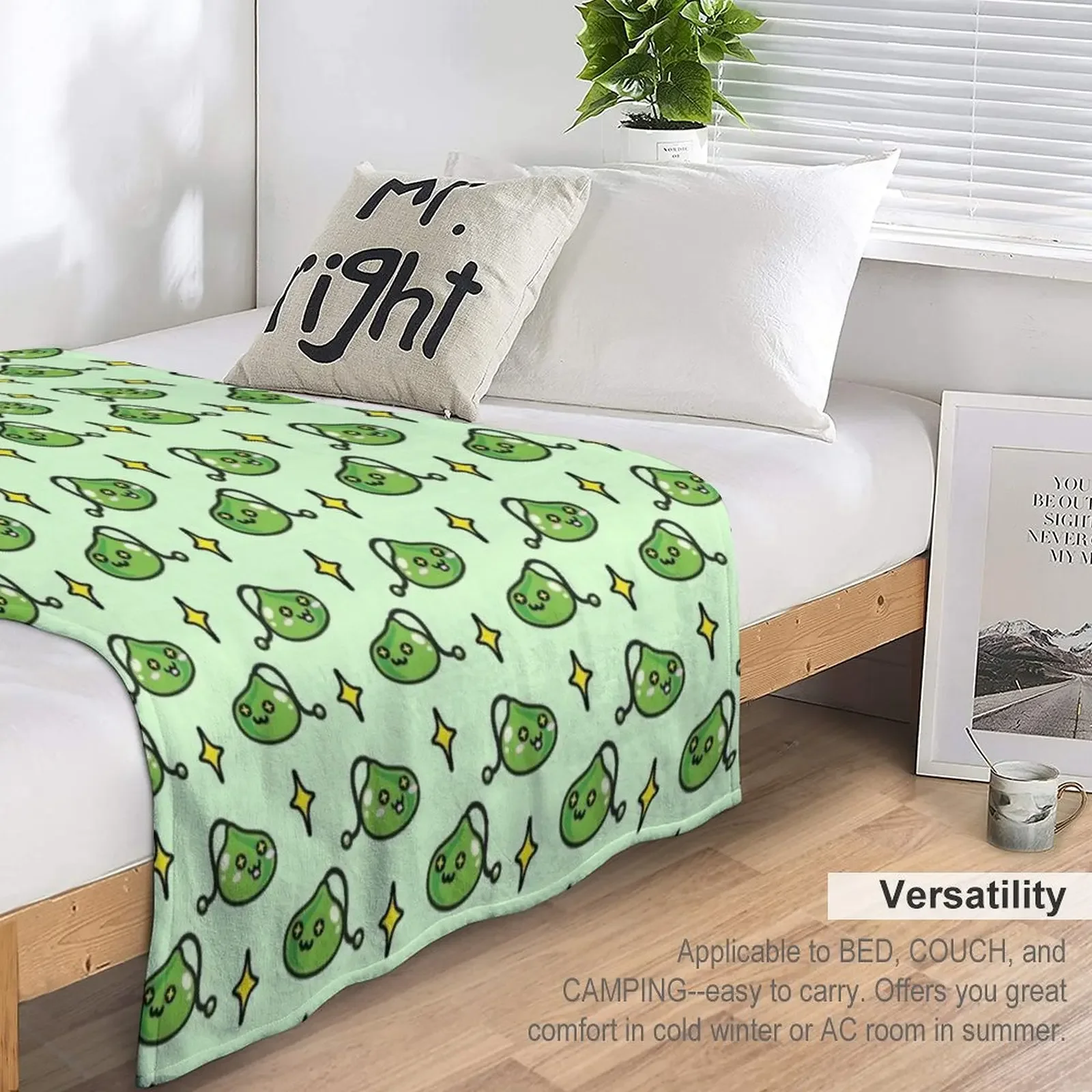Cute Maplestory Slime Throw Blanket Multi-Purpose Sofas Blanket Fluffy 5